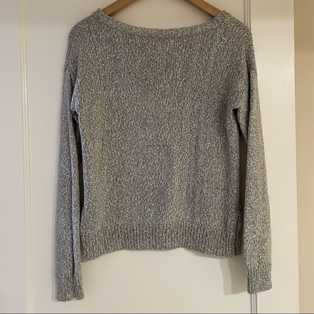 Banana Republic Heritage Collection 100% cotton gray pullover sweater Small - Picture 7 of 10